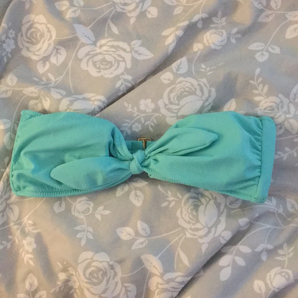 Blue bandeau tie bikini top VICTORIA SECRET